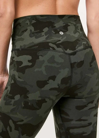 Хаки демисезонные легинсы Lululemon Athletica