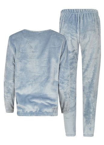 Серо-голубая зимняя пижама (свитшот, брюки) dexter's