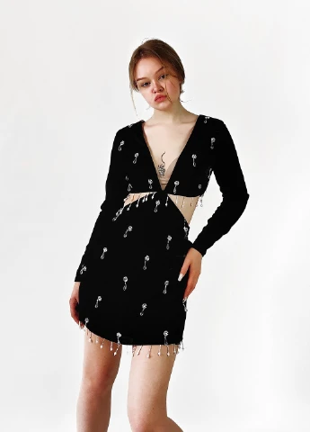Чорна кежуал сукня Nasty Gal однотонна