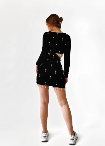 Чорна кежуал сукня Nasty Gal однотонна