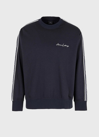 Темно-синий свитшот Armani Exchange логотип лампасы (365697334)
