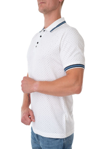 Белая мужская футболка поло 2BLIND2C меланжевая