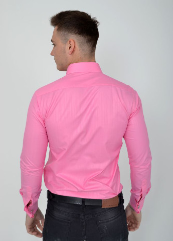 Розовая кэжуал рубашка однотонная Ager с длинным рукавом