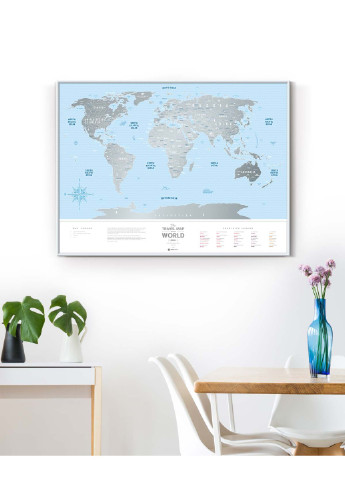Скретч карта мира "Travel Map Silver World" (рама) 1DEA.me (254288755)