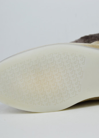 Зимние ботинки c мехом бежевые замша Evromoda с мехом из натуральной замши