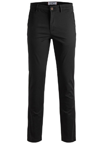 Черные кэжуал демисезонные зауженные брюки Jack & Jones