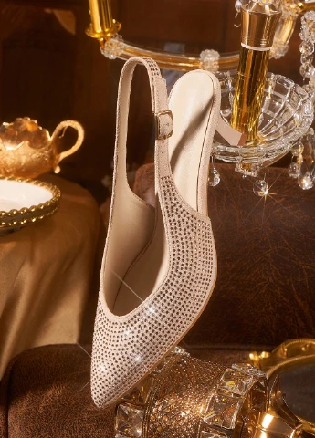 SHEIN Туфлі слінгбекі бежевий з штучна замша, китай — літо (337833883)