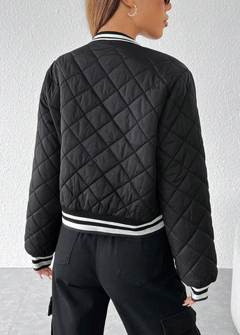 Бомбер SHEIN бейсбольный на кнопках (341286209)