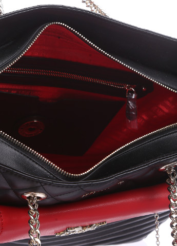 Сумка Love Moschino каркасная сумка однотонная чёрная кэжуал