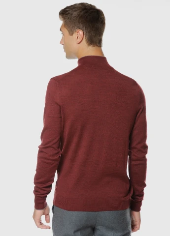 Бордовий демісезонний джемпер чоловічий Arber Zipper-neck FF N-AVT-49
