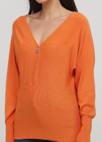 Оранжевый демисезонный пуловер пуловер Ashley Brooke