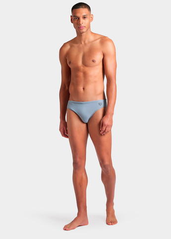 Мужские серо-голубые пляжные плавки брифы Arena