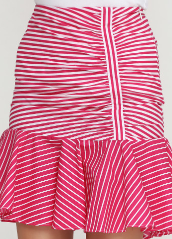 Розовая кэжуал в полоску юбка Zara клешированная