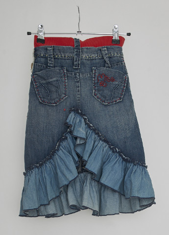 Синяя джинсовая однотонная юбка Miss Sixty а-силуэта (трапеция)