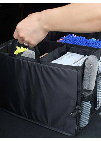 Органайзер великий складаний сумка в багажник в автомобіль для продуктів 54х38,5х25 см (473613-Prob) Чорний Unbranded (255621715)