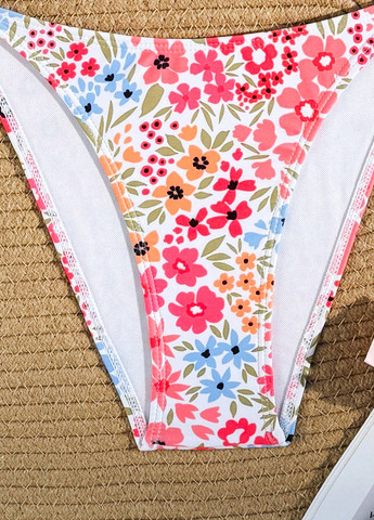 Белый летний купальник ( лиф, трусы) раздельный SHEIN