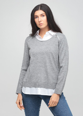 Серый демисезонный свитер Collection L