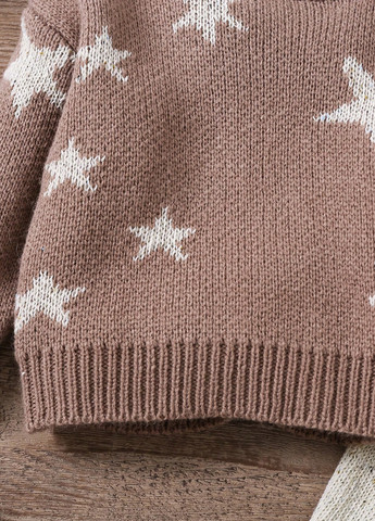 Світло-коричневий демісезонний комплект (джемпер, штани) SHEIN