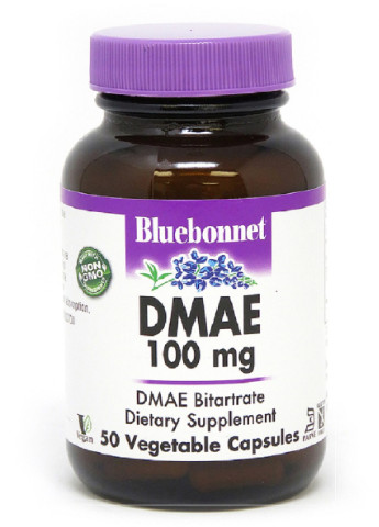 Діметіламіноетанол, DMAE, 100 мг,, 50 рослинних капсул Bluebonnet Nutrition (228292528)