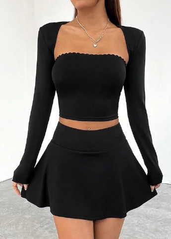 Костюм (топ, болеро, спідниця) SHEIN (330610787)