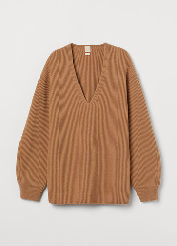 Светло-коричневый демисезонный пуловер пуловер H&M
