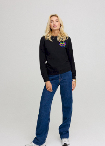 Чорний свитшот женский basic /no flis/ YAPPI (254658734)