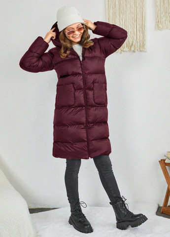 Бордовая демисезонная куртка SHEIN