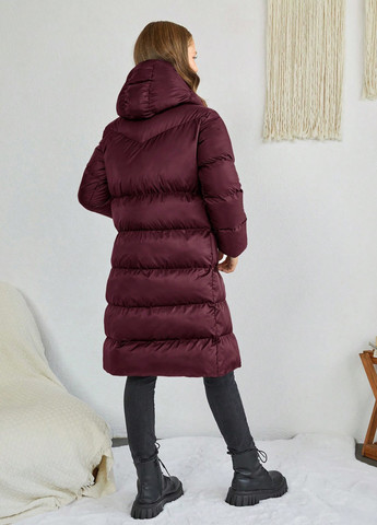 Бордовая демисезонная куртка SHEIN