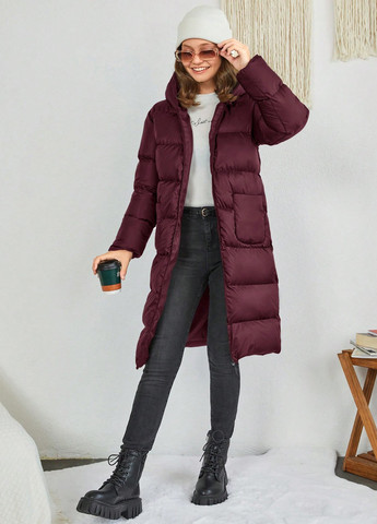 Бордовая демисезонная куртка SHEIN