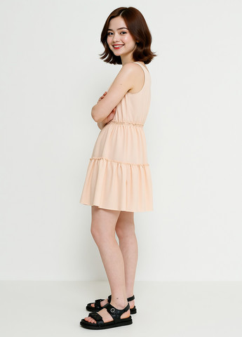 Пудровое кэжуал платье клеш House однотонное