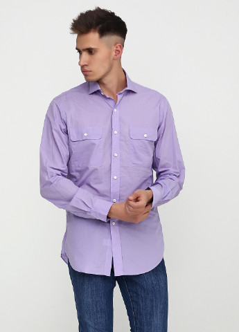 Фиолетовая рубашка однотонная Ralph Lauren
