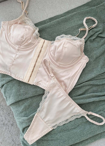 Бежевий демісезонний комплект (бюстгальтер, трусики) NOVA VEGA