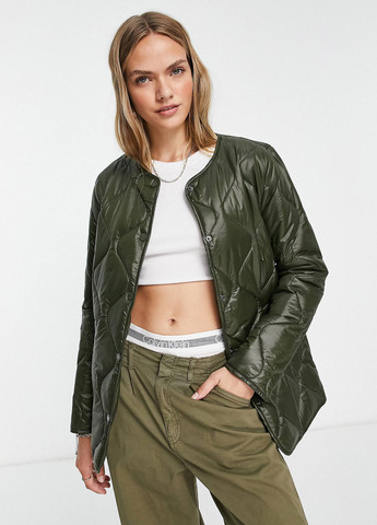 Зеленая демисезонная куртка куртка-лайнер Calvin Klein