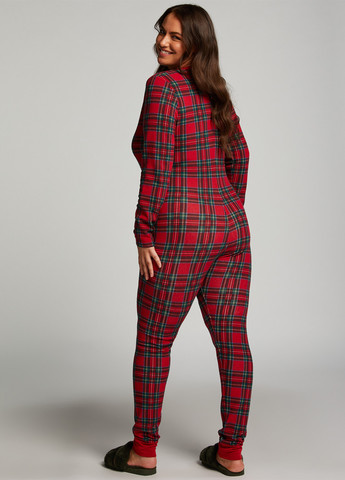 Комбинезон Hunkemoller клетка красный домашний полиэстер