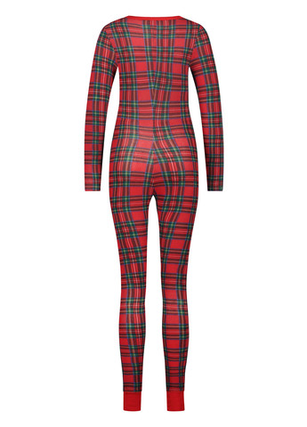Комбинезон Hunkemoller клетка красный домашний полиэстер