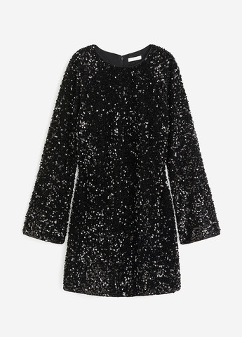 Чорна коктейльна сукня H&M однотонна