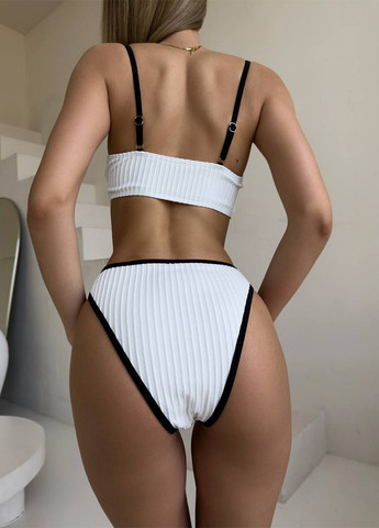 Белый летний раздельный купальник (лиф, трусики) топ, раздельный NOVA VEGA