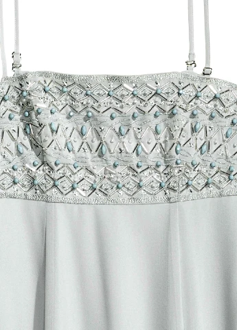 Светло-серое вечернее платье H&M