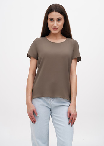 Серо-коричневая летняя блуза Vero Moda