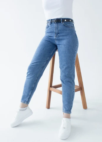 Джинси жіночі світло-сині слоучі з високою посадкою Slouchy Cracpot - (252306042)
