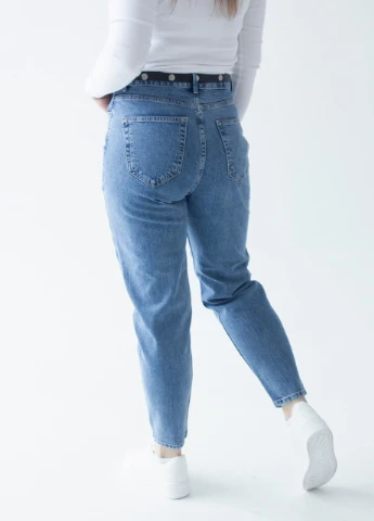 Джинси жіночі світло-сині слоучі з високою посадкою Slouchy Cracpot - (252306042)