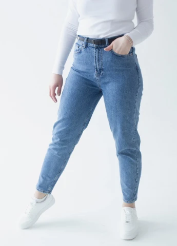 Джинси жіночі світло-сині слоучі з високою посадкою Slouchy Cracpot - (252306042)