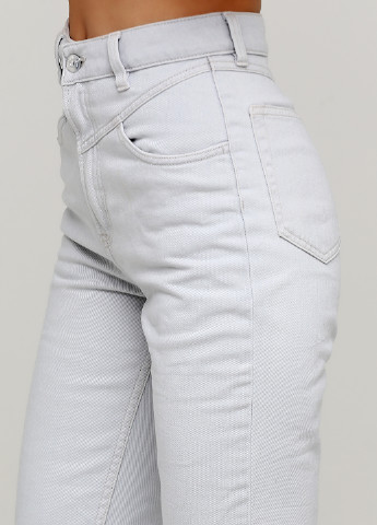 Светло-серые демисезонные укороченные, зауженные джинсы H&M