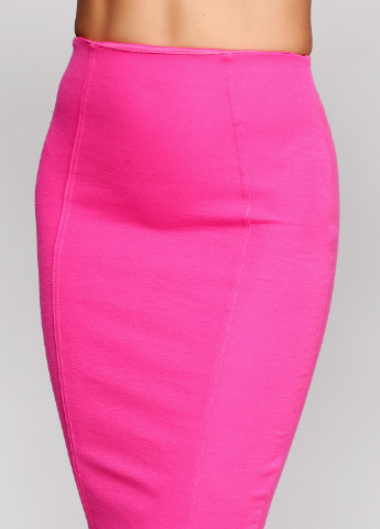 Розовая кэжуал однотонная юбка Pull & Bear мини