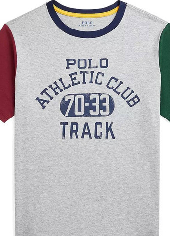 Серая летняя футболка Ralph Lauren