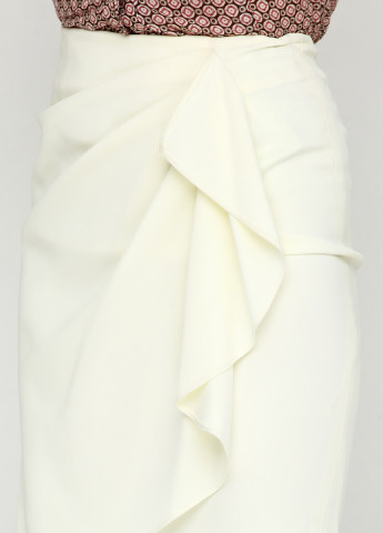 Молочная кэжуал однотонная юбка Stefanie L карандаш