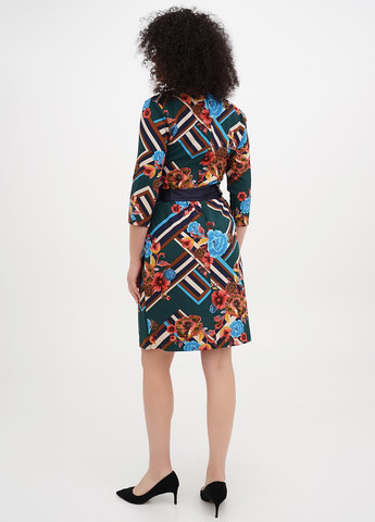 Темно-зеленое кэжуал платье футляр Imperial с цветочным принтом