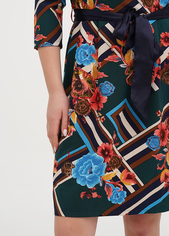 Темно-зеленое кэжуал платье футляр Imperial с цветочным принтом