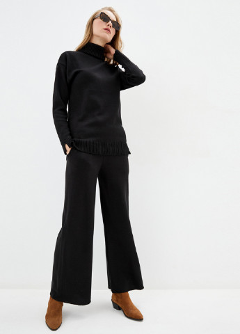 Костюм (свитер, брюки) Sewel брючный однотонный чёрный кэжуал акрил, шерсть