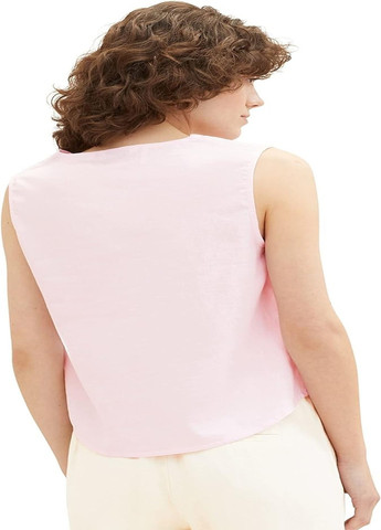 Светло-розовая летняя блуза Tom Tailor